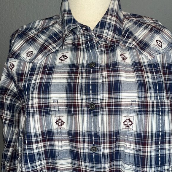 ARIAT Women's 1X Billie Jean Western ROCKBERRY GROVE Shirt Blouse NEW SAMPLE - Picture 2 of 12